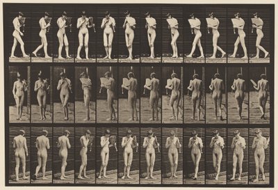 Levy 46. Kävely, tuulettimen flirttailu ja kääntyminen tekijältä Eadweard Muybridge