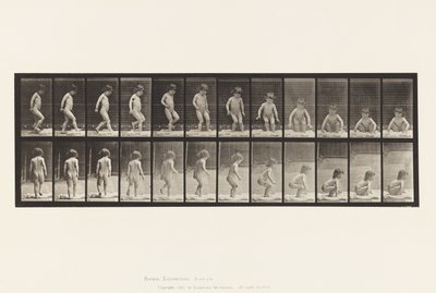 Lauta 476. Lapsi, istuu maassa tekijältä Eadweard Muybridge
