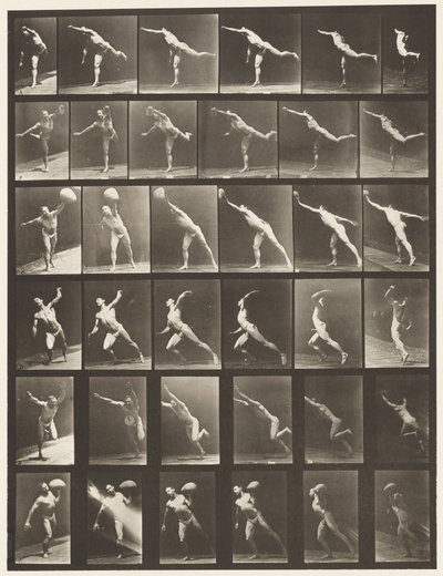 Levy 523. A, Isku; B, heittolevy; tekijältä Eadweard Muybridge