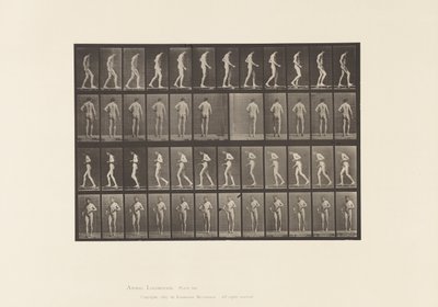 Levy 548. Lateraaliskleroosi; A, B, Kävely, 1885 tekijältä Eadweard Muybridge