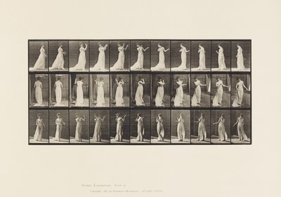 Levy 55. Kävely, kääntyminen, vastenmielisyys, 1885 tekijältä Eadweard Muybridge