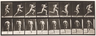 Kilpi 61. Juokse täydellä nopeudella (epätäydellinen toiminta, kengät) tekijältä Eadweard Muybridge
