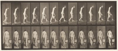 Levy 84. Nouseva kaltevuus, vesiämpäri oikealla kädellä tekijältä Eadweard Muybridge