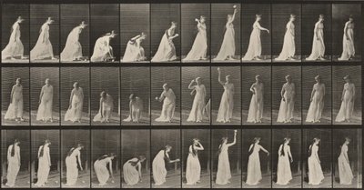 Taulu numero 306. Pallon poimiminen ja heittäminen tekijältä Eadweard Muybridge