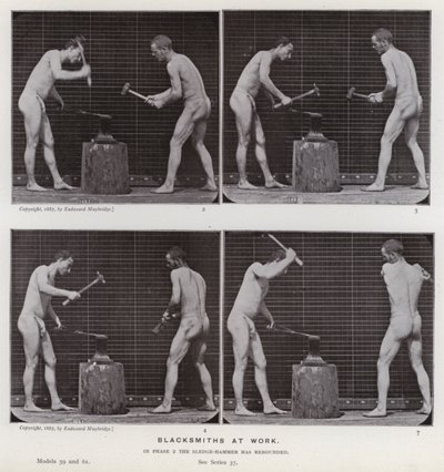 Ihmishahmo liikkeessä: Sepät työssä tekijältä Eadweard Muybridge