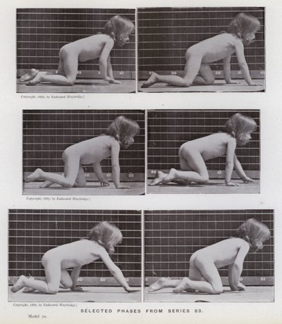 Ihmishahmo liikkeessä: Valitut vaiheet sarjasta 83 (m/v kuva) tekijältä Eadweard Muybridge