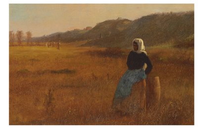 Päivän päätteeksi, n. 1878-80 (öljy aluksella) tekijältä Eastman Johnson
