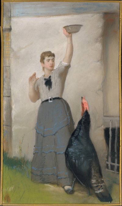 Kalkkunan ruokinta tekijältä Eastman Johnson