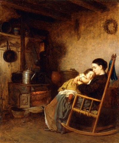 Äiti ja lapsi tekijältä Eastman Johnson