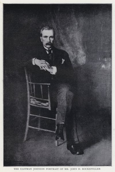 Eastman Johnsonin muotokuva herra John D Rockefelleristä tekijältä Eastman after Johnson