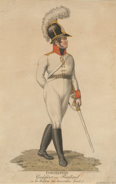 Venäjän suurruhtinas Konstantin Pavlovitšin muotokuva 1779-1831, 1807 tekijältä Eberhard Siegfried Henne