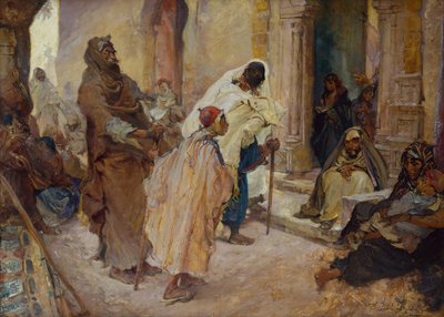 At the Door of the Wali (öljy kankaalle) tekijältä Edgar Bundy