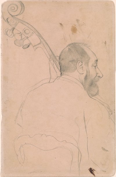 Achille Gouffe, kontrabasisti Pariisin oopperassa tekijältä Edgar Degas