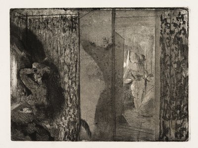 Näyttelijättäret pukuhuoneissaan tekijältä Edgar Degas