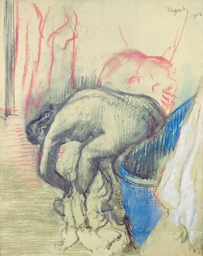 Kylvyn jälkeen tekijältä Edgar Degas