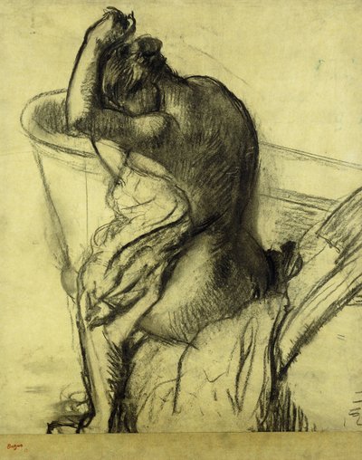 kylvyn jälkeen; Apres le Bain, 1899 tekijältä Edgar Degas