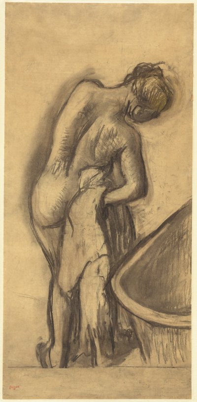 Kylvyn jälkeen: 1900 (pastelli). tekijältä Edgar Degas