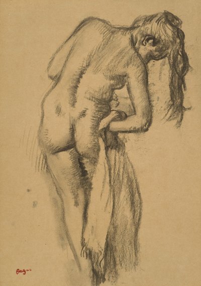 Kylvyn jälkeen, n. 1891-1892 tekijältä Edgar Degas