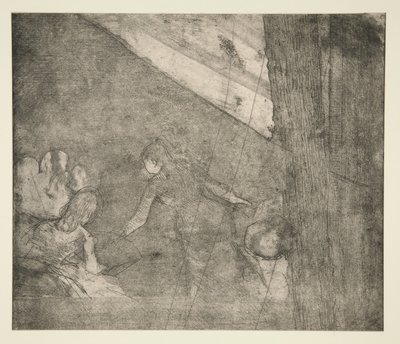 Suurlähettiläiden luona, noin 1877 (etsaus, akvatintta ja kuivaneula). tekijältä Edgar Degas