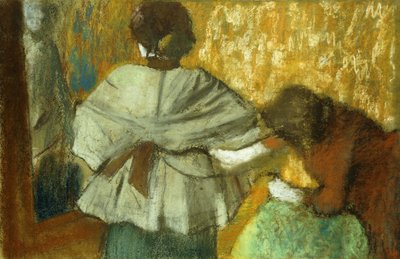 Ompelijalla, sovitus; Ompelijalla, sovitus, 1882 tekijältä Edgar Degas