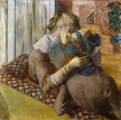 Millinersissä, 1881. tekijältä Edgar Degas