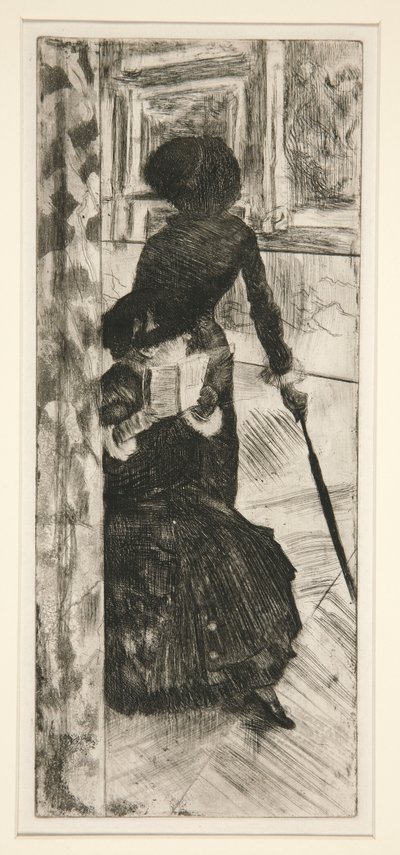 Louvressa: maalaus (Mary Cassatt) tekijältä Edgar Degas