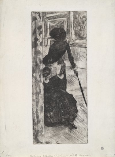 Au Louvre: Cassatt), noin 1879-80 (etsaus ja akvatintta). tekijältä Edgar Degas