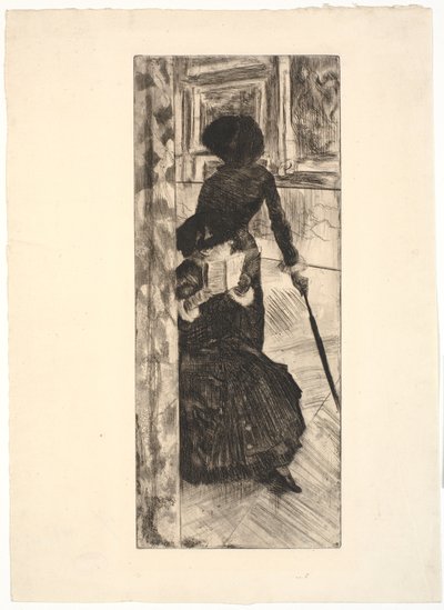 Louvressa: maalaus (Mary Cassatt) tekijältä Edgar Degas