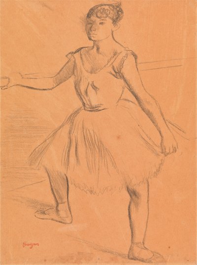 Balerina seisoo baarissa tekijältä Edgar Degas