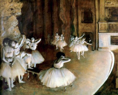 Balettiharjoitus lavalla, 1874. tekijältä Edgar Degas
