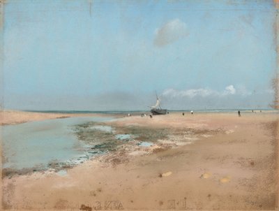 Ranta laskuveden aikana (joen suu) tekijältä Edgar Degas