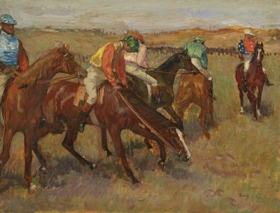 Ennen kilpailua, n. 1882 tekijältä Edgar Degas