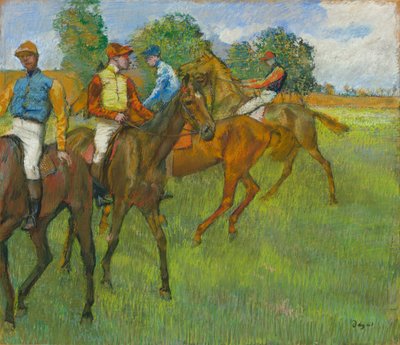 Ennen kilpailua, c. 1887-1889. tekijältä Edgar Degas