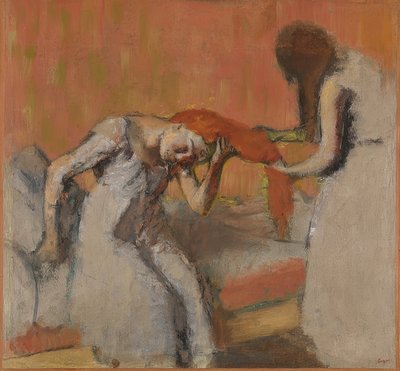 Kampattaessa (la coiffure). 1892-95 tekijältä Edgar Degas