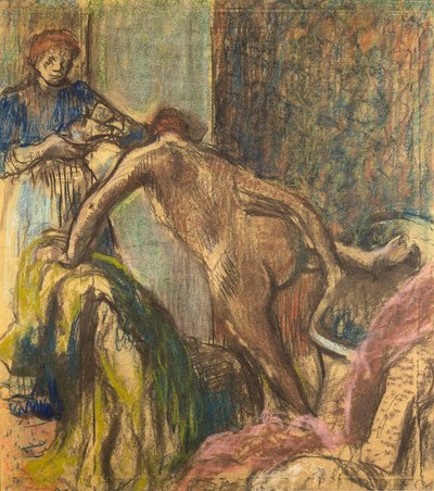 Aamiainen kylvyn jälkeen tekijältä Edgar Degas