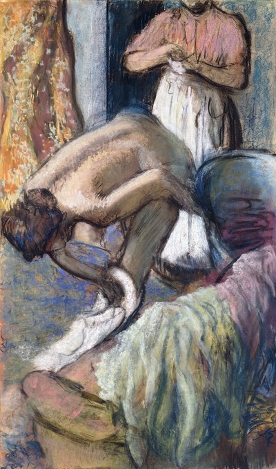 Aamiainen kylvyn jälkeen tekijältä Edgar Degas