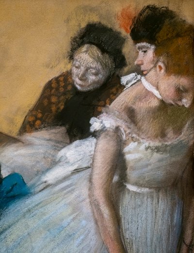 Tanssikoe (yksityiskohta). 1880. Pastelli paperille. tekijältä Edgar Degas