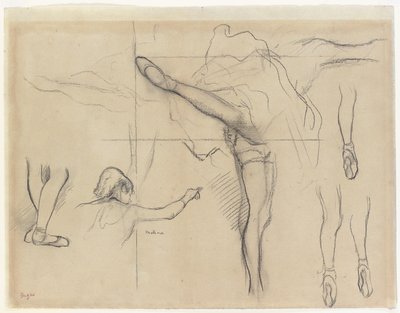 Tanssija - kuusi luonnosta tekijältä Edgar Degas