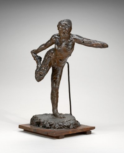 Tanssija pitelee oikeaa jalkaansa oikeassa kädessään, mahdollisesti 19001911. tekijältä Edgar Degas