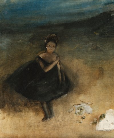 Tanssija kukkakimpun kanssa; Tanssija kukkakimpun kanssa, tekijältä Edgar Degas