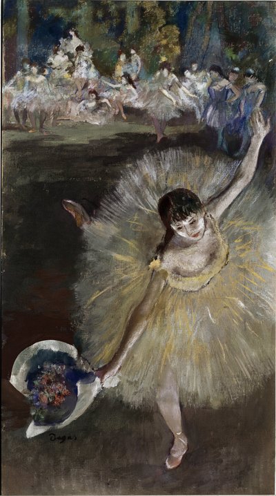 Tanssiva tyttö (öljy kankaalle) tekijältä Edgar Degas