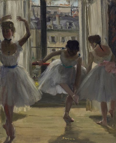 Tanssijat kuntosalissa Kolme tanssijaa, 1873. tekijältä Edgar Degas
