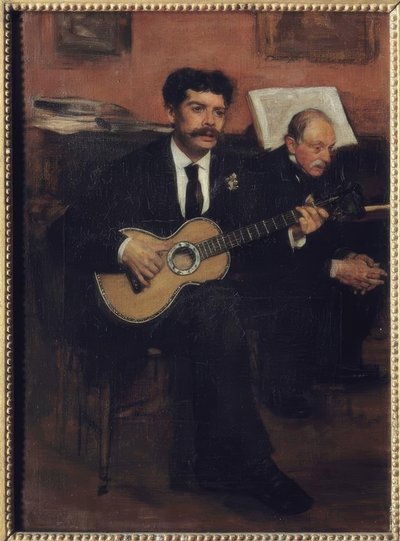 Espanjan tenori Lorenzo Pagans (1838–1883) und der Vate tekijältä Edgar Degas