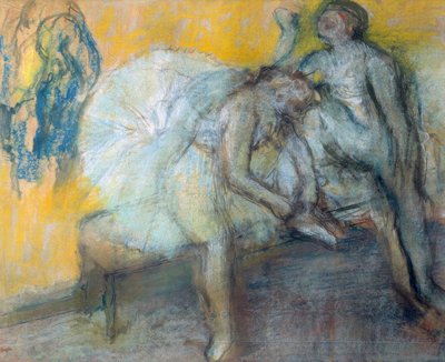 Kaksi tanssijaa levossa tekijältä Edgar Degas