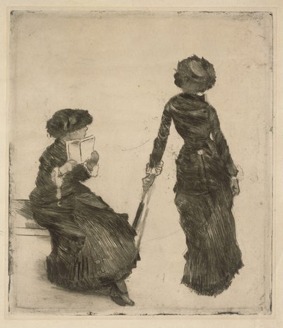 Taidemaalari Mary Cassatt Louvressa (antiikkikokoelma) tekijältä Edgar Degas