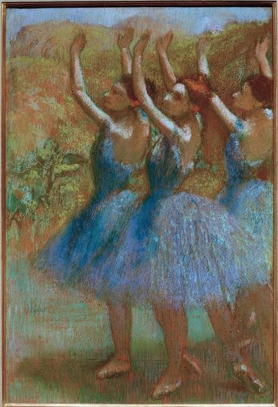 Drei Tänzerinnen Blaussa tekijältä Edgar Degas