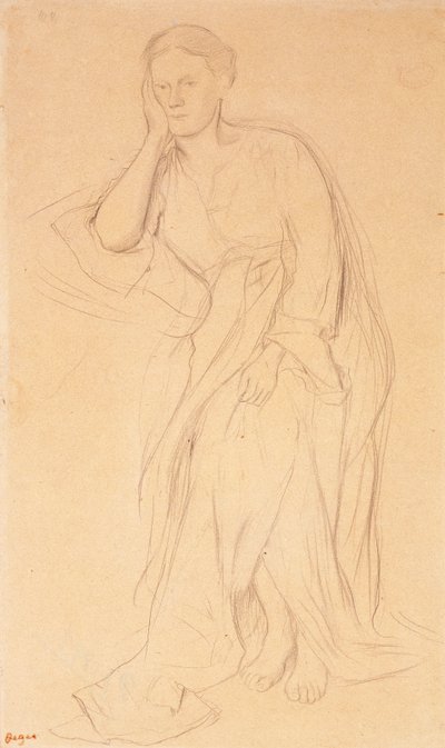Eugenie Fiocre, tutkimus Mlle Fiocrelle baletissa The Source, n. 1867 tekijältä Edgar Degas