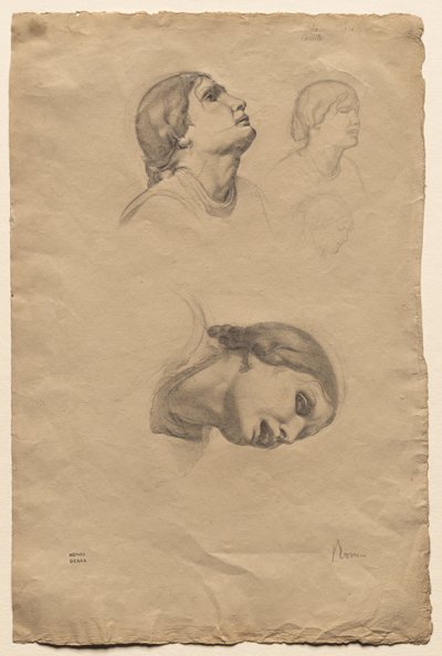 Neljä nuoren italialaisen naisen päätä koskevaa tutkimusta tekijältä Edgar Degas
