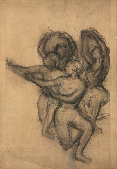 Ryhmä tanssijoita; Tanssijoiden ryhmä, n. 1895-1900 tekijältä Edgar Degas