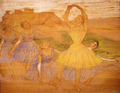 Tanssijoiden ryhmä, n. 1895-1897 tekijältä Edgar Degas